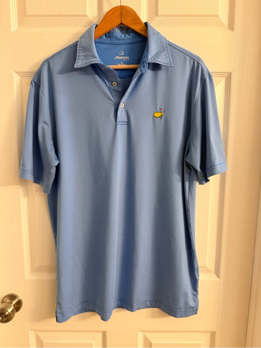 Masters Light Blue Striped Men's Polo